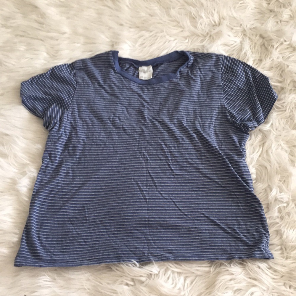 Full tilt stripe short sleeve top